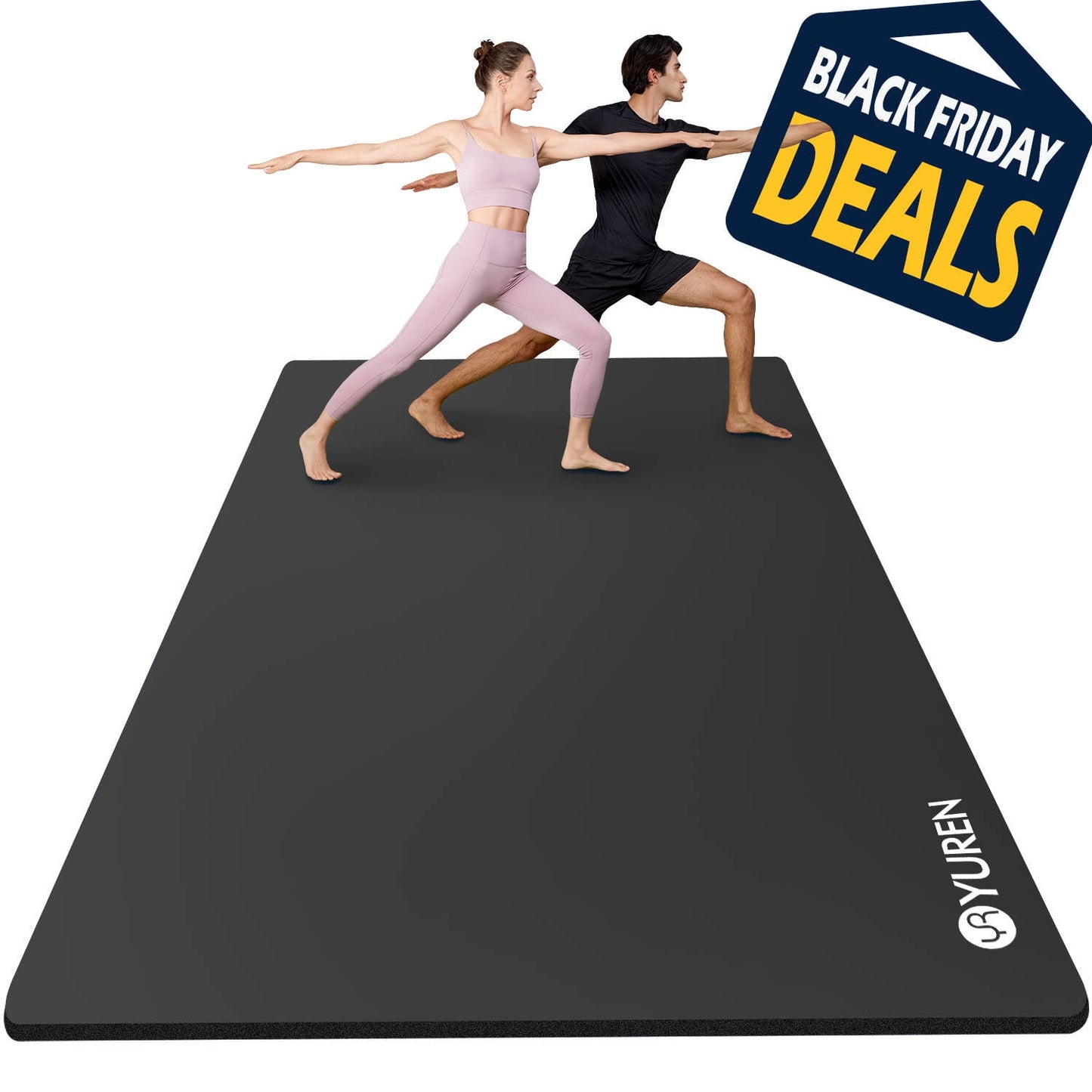 Large Gym Mat 78X51" 10Mm Thick NBR Foam Exercise Mats for Home/Garage Gym Yoga Floor Workout Blue